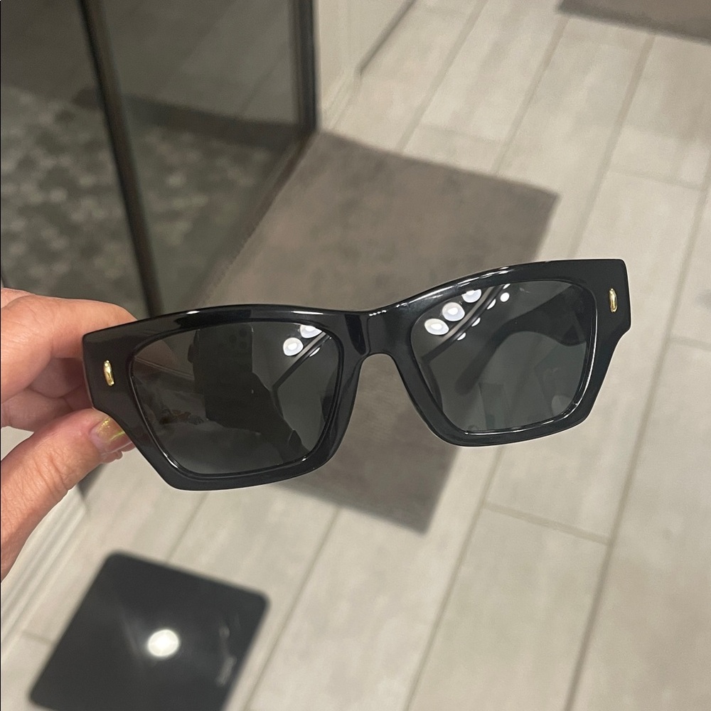 Tory Burch Black Sunglasses with Gold Logo